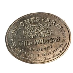 Vintage Boone's Farm Wild Mountain Grape Wine Advertising Belt Buckle 1970s